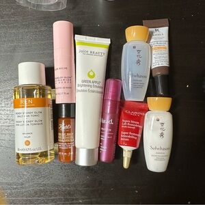 MINI TRAVEL SIZE Bundle 9pc skincare face serum toner emulsion niacinamide vita